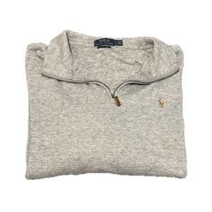 Polo by Ralph Lauren Men's Heather Gray Zip-Up Sweater